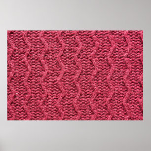 Poster Purple rouge, tricot cerise texture de pull