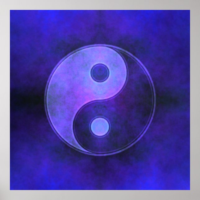 Poster Purple Yin Yang (Devant)