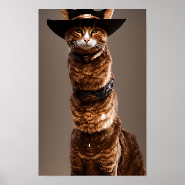 Poster Purrfect Cowboy : Feline Frontier Adventure (Devant)