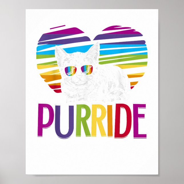 Poster Purride LGBT Gay pride Cat LGBTQ Pride Mois 2019 (Devant)