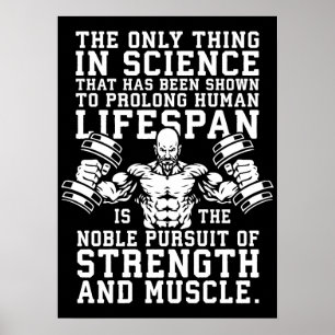 Poster Pursuit Of Strength and Muscle - Old Man Workout
