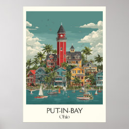 Poster Put in Bay South Bass Island Ohio Paradise Art