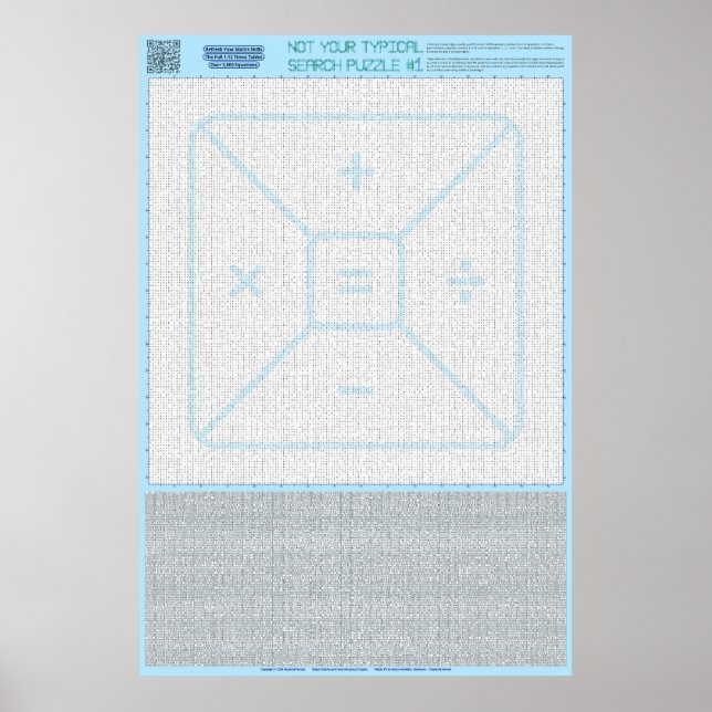 Poster PUZZLE #1 : Equations mathématiques - Standard (Devant)