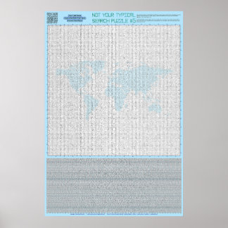 Poster PUZZLE #5 : Pays - Standard