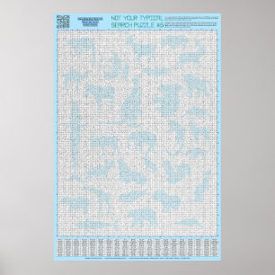 Poster PUZZLE #6 : Groupes d'animaux - Chaotique