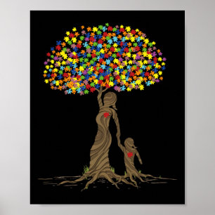 Poster Puzzle Arbre Amour Maman Et Fille Autiste Autisme