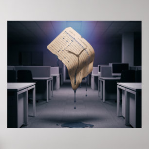 Poster Puzzle de la carte de pointage fondue