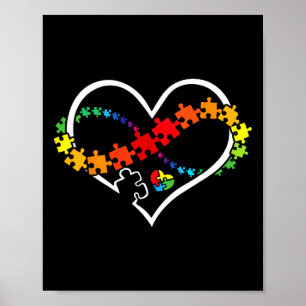 Poster Puzzle Heart Sensibilisation sur l'autisme Support
