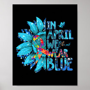 Poster Puzzle tournesol En Avril Nous Portons Autisme Ble