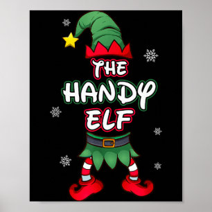 Poster Pyjama de Noël Handy Elf Pjs assortis pour la fami