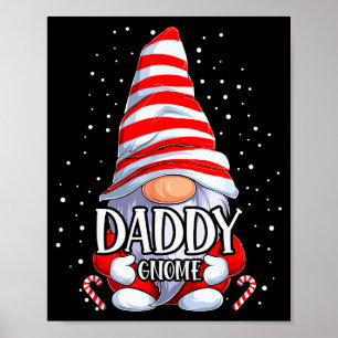 Poster Pyjama de Noël Papa Gnome Famille Assortie