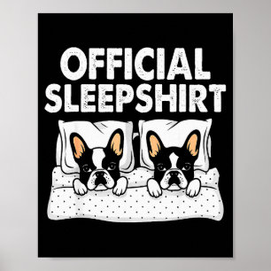 Poster Pyjama de nuit pour chien Boston Terrier