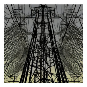 Poster Pylon Tangle des fils