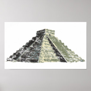 Poster Pyramide aztèque