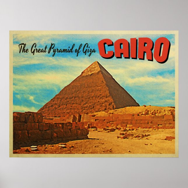 Poster Pyramide de Gizeh Le Caire Égypte (Devant)