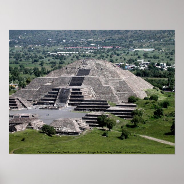 Poster Pyramide de la Lune, Teotihuacan, Mexique (Devant)