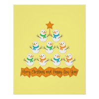 Pyramide des sapins de Noël faite de bonhommes de