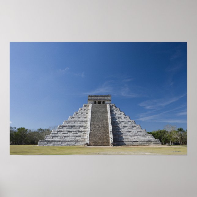 Poster Pyramide maya, matin de mars (Devant)
