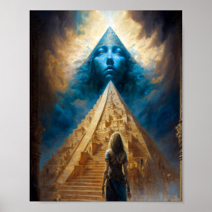 Poster Pyramide Visionnaire Surreal Art