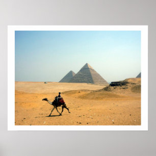 Poster pyramides de chameaux frontière