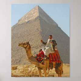 Poster Pyramides de Gizeh et promenade à dos de chameau,