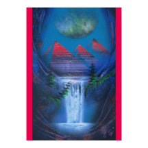 Pyramides de l'ancienne peinture imprimé