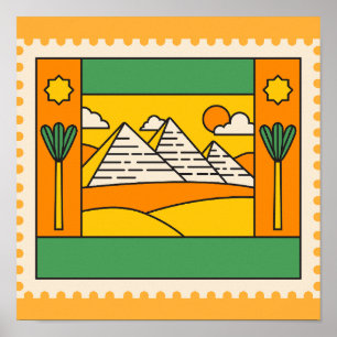 Poster Pyramides d'Égypte