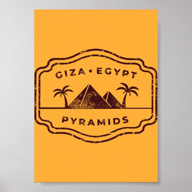 Poster Pyramides Gizeh Égypte (Devant)