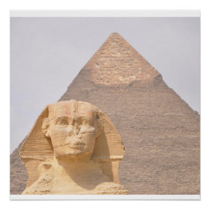Poster Pyramides Sphinx Egypte ancienne Khufu Pharoah