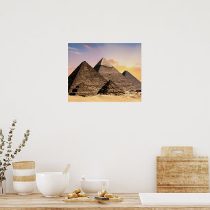 Poster Pyramides Sphinx Égypte ancienne Pharaon Khoufou D