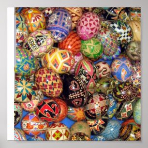 Poster Pysanky - Oeufs de Pâques ukrainiens