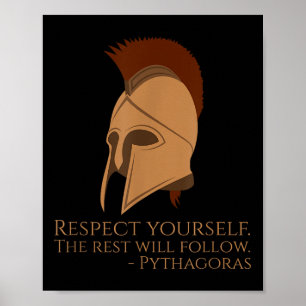 Poster Pythagore Citation de la philosophie grecque antiq