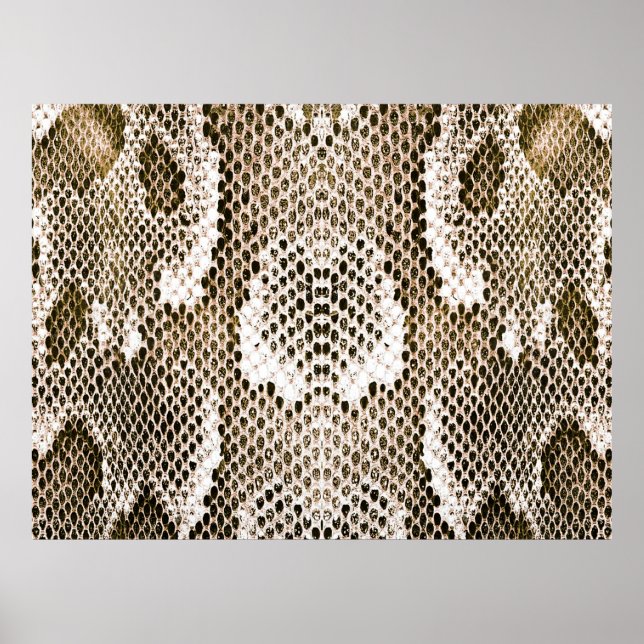 Poster python skin, snake pattern, animal skin pattern de (Devant)