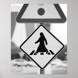 Poster Qatar, Ad Dawhah, Doha. Piéton arabe