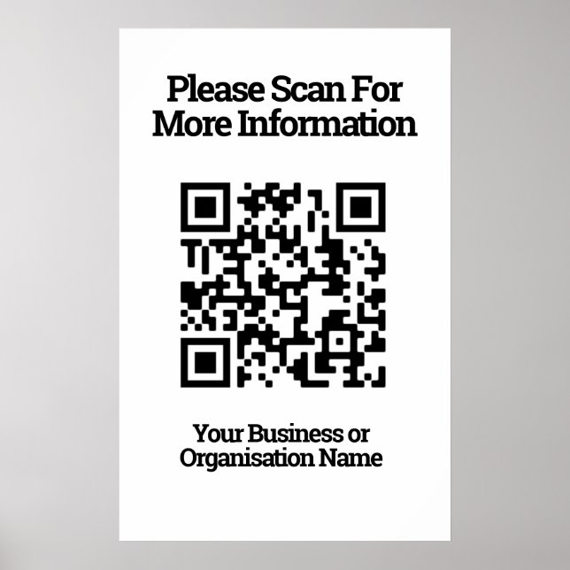 Poster QR Code Design information (Devant)