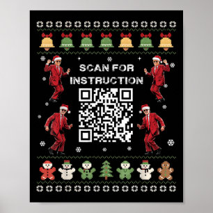 Poster Qr Trump Dance Code Président Analyse De L'Instruc