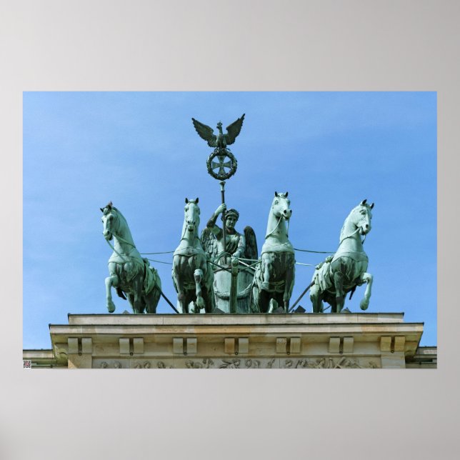 Poster Quadrige de la porte de Brandebourg à Berlin (Devant)