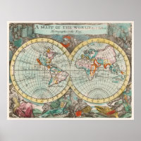 Quadro decorativo Mapa do Mundo