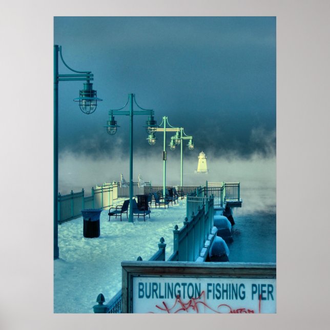 Poster Quai de pêche Burlington Vermont (Devant)