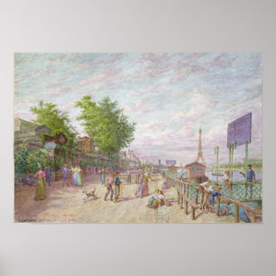 Poster Quai du Point du Jour, Boulogne Billancourt, 1897