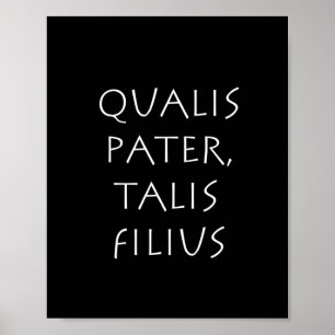 Poster Qualis pater talis filius