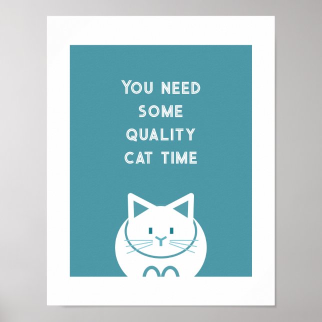 Poster Qualité du temps avec les chats  (Devant)