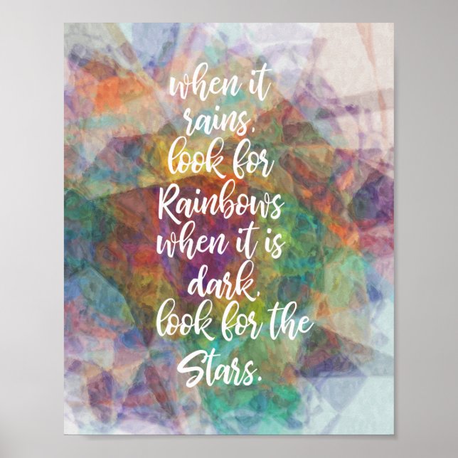 Poster Quand il pleut, cherchez Rainbows, Dark Look Stars (Devant)