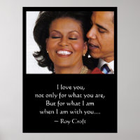 QUAND JE SUIS AVEC VOUS POSTER, BARACK & MICHELLE 
