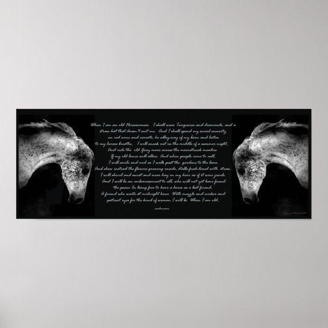 Poster Quand je suis une vieille femme de cheval Imprimer (Devant)
