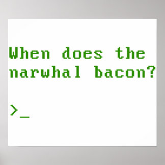Poster Quand la question Reddit VGA de Narwhal Bacon