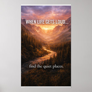Poster Quand la vie devient bruyante, trouvez des endroit