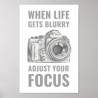 Poster Quand La Vie S'Éteint De Blurry, Ajustez Votre Mot