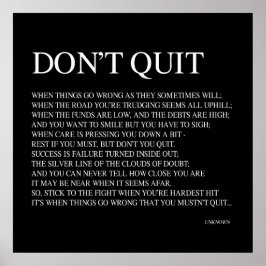 POSTER QUAND LES CHOSES SE PASSENT MAL COMME ELLES LE FER