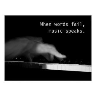 Poster Quand les mots échouent, la musique parle. Photogr
